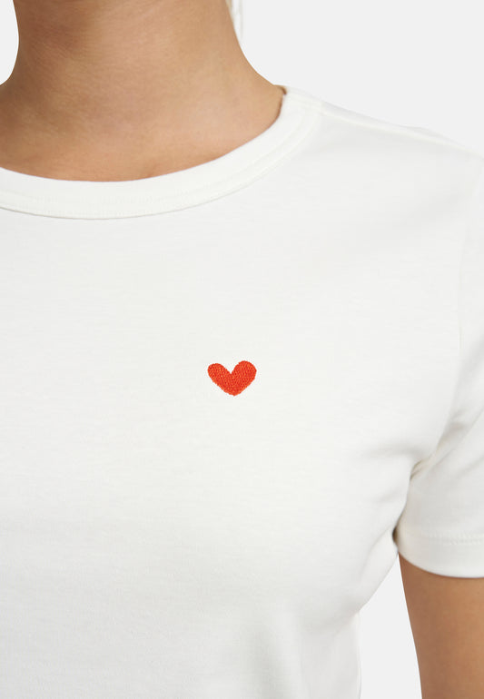 Smith&Soul T-Shirt mit Herzchen-Stickerei