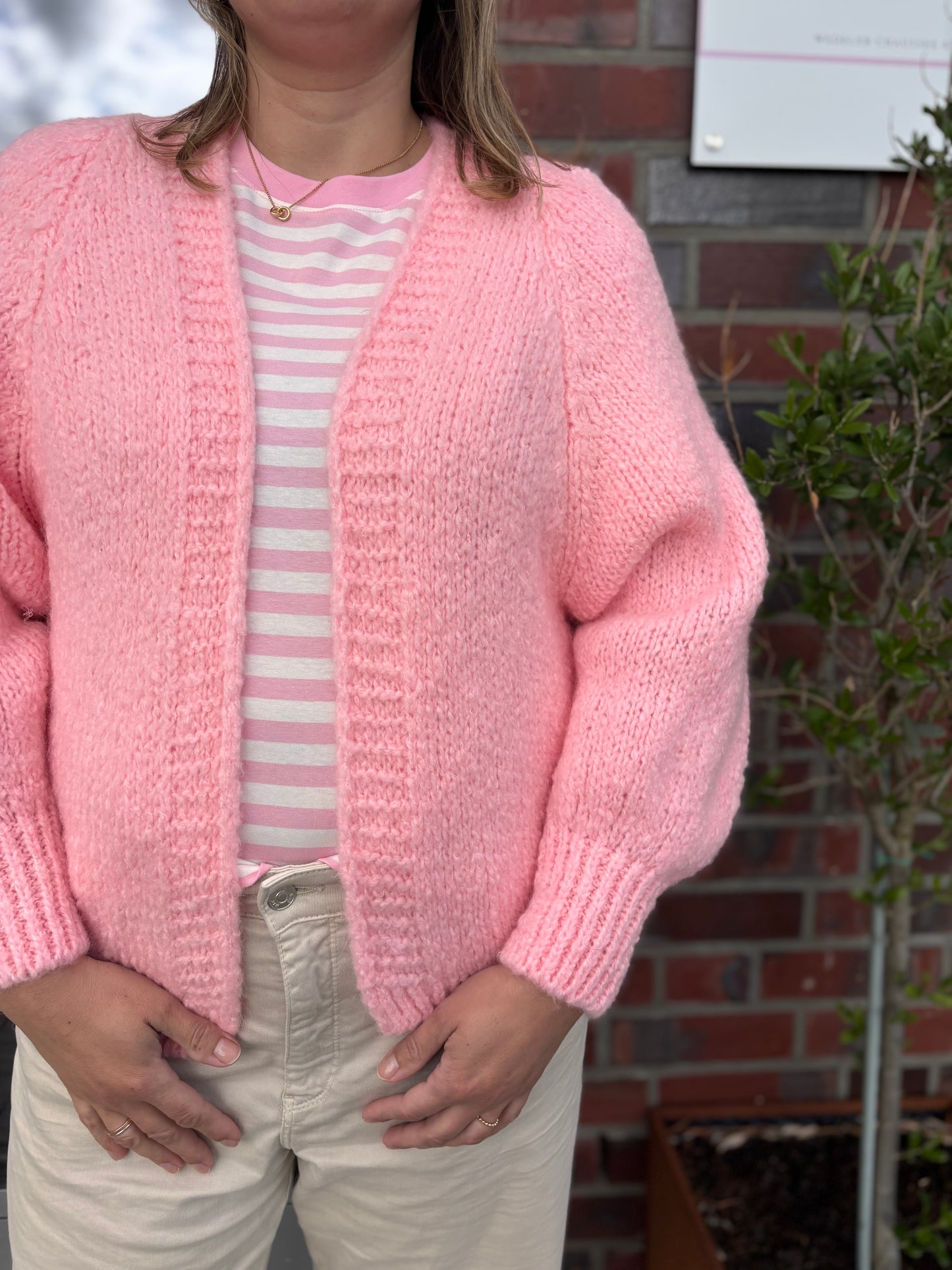 By Rosa - offene Strickjacke