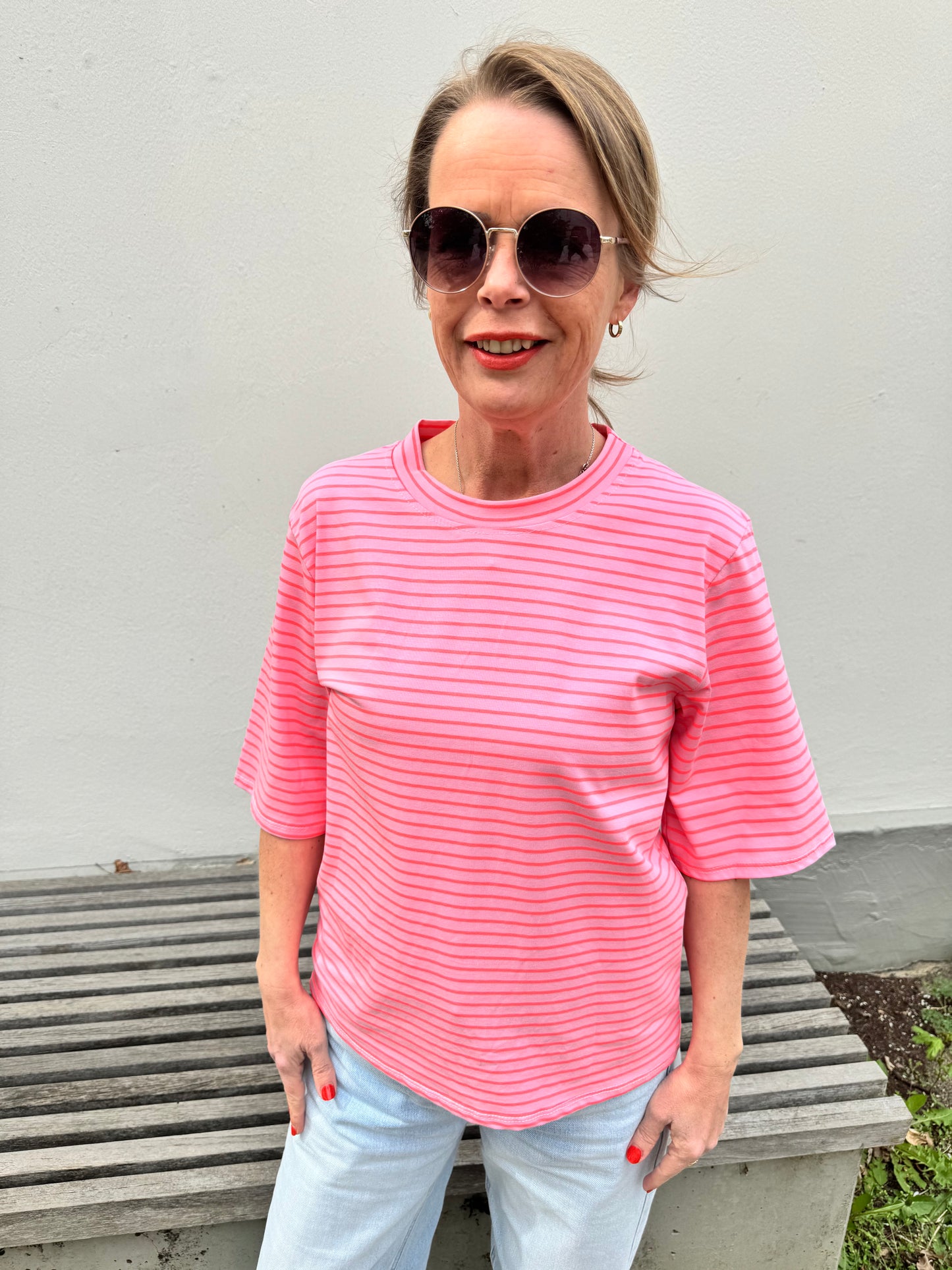 By Rosa - T-Shirt mit Streifen