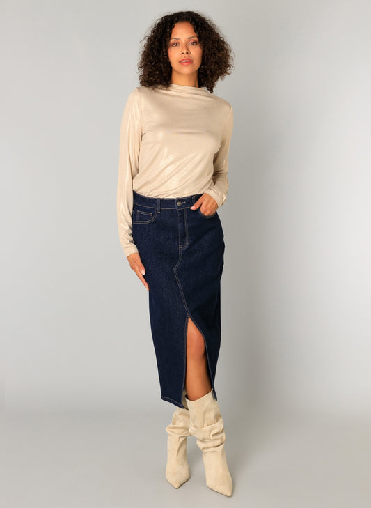 Yest Denimrock mit Schlitz