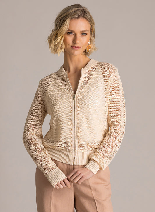 Yest Strickjacke mit Zipper