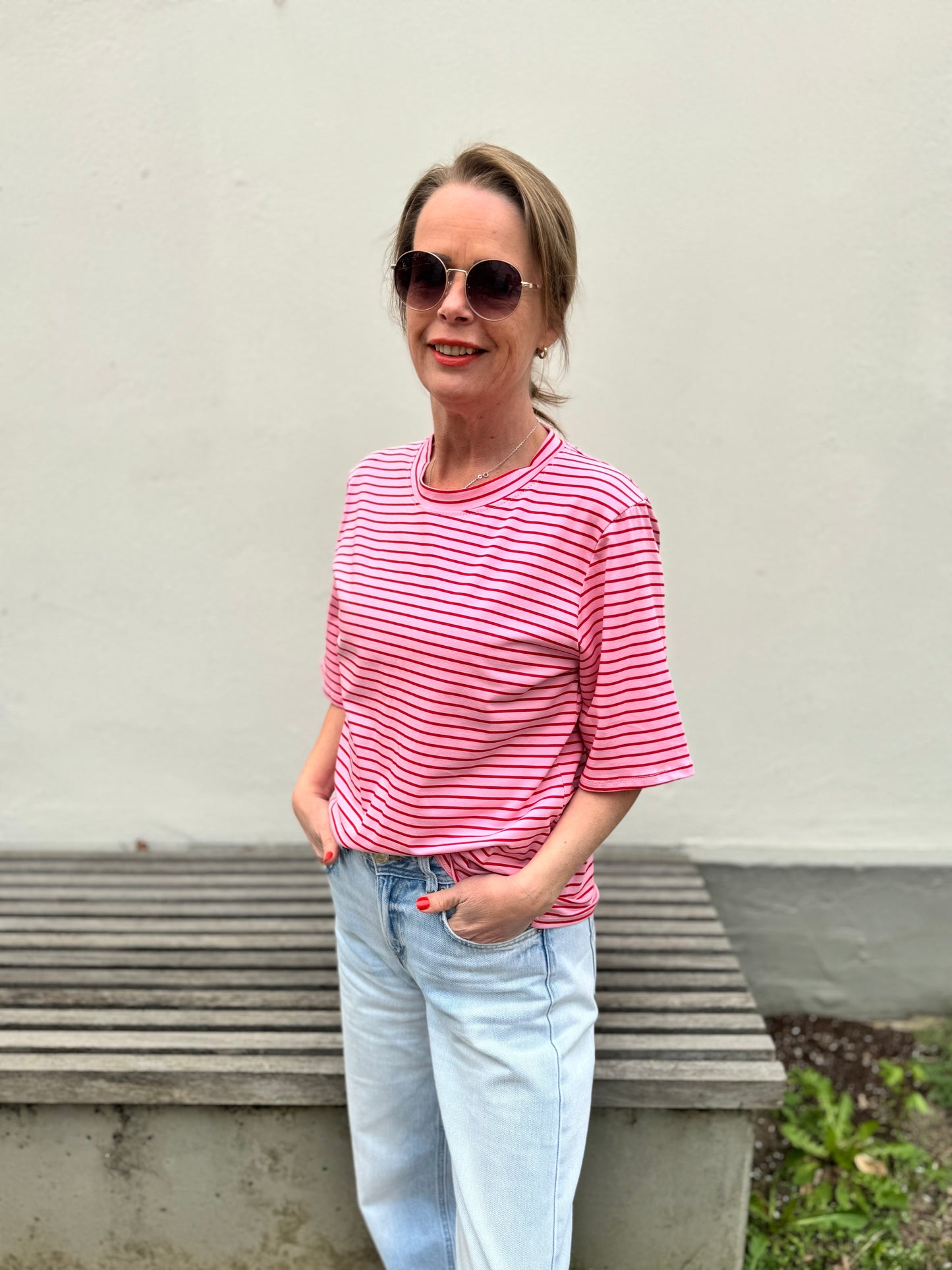 By Rosa - T-Shirt mit Streifen