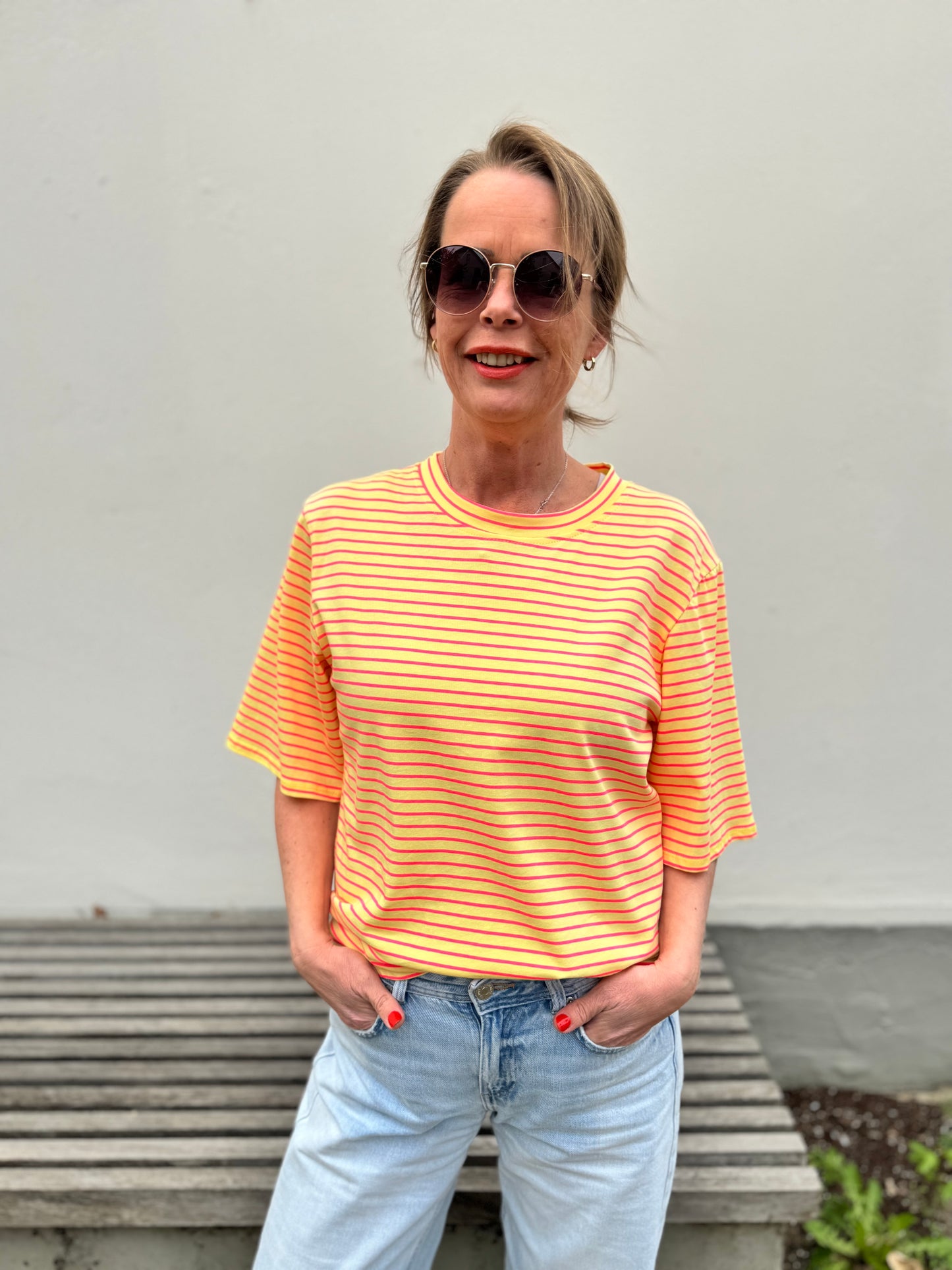 By Rosa - T-Shirt mit Streifen