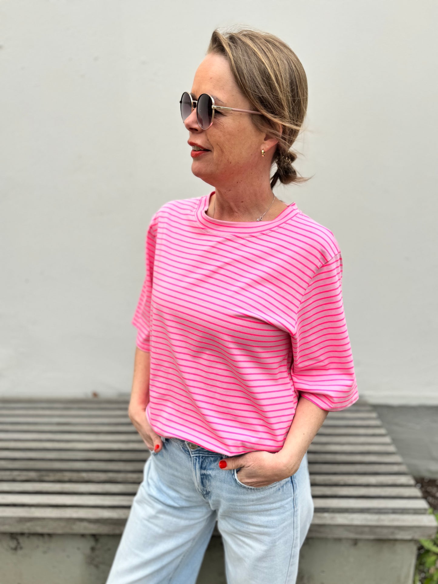 By Rosa - T-Shirt mit Streifen
