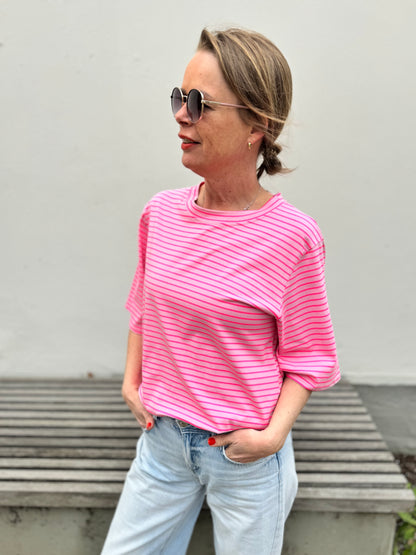 By Rosa - T-Shirt mit Streifen