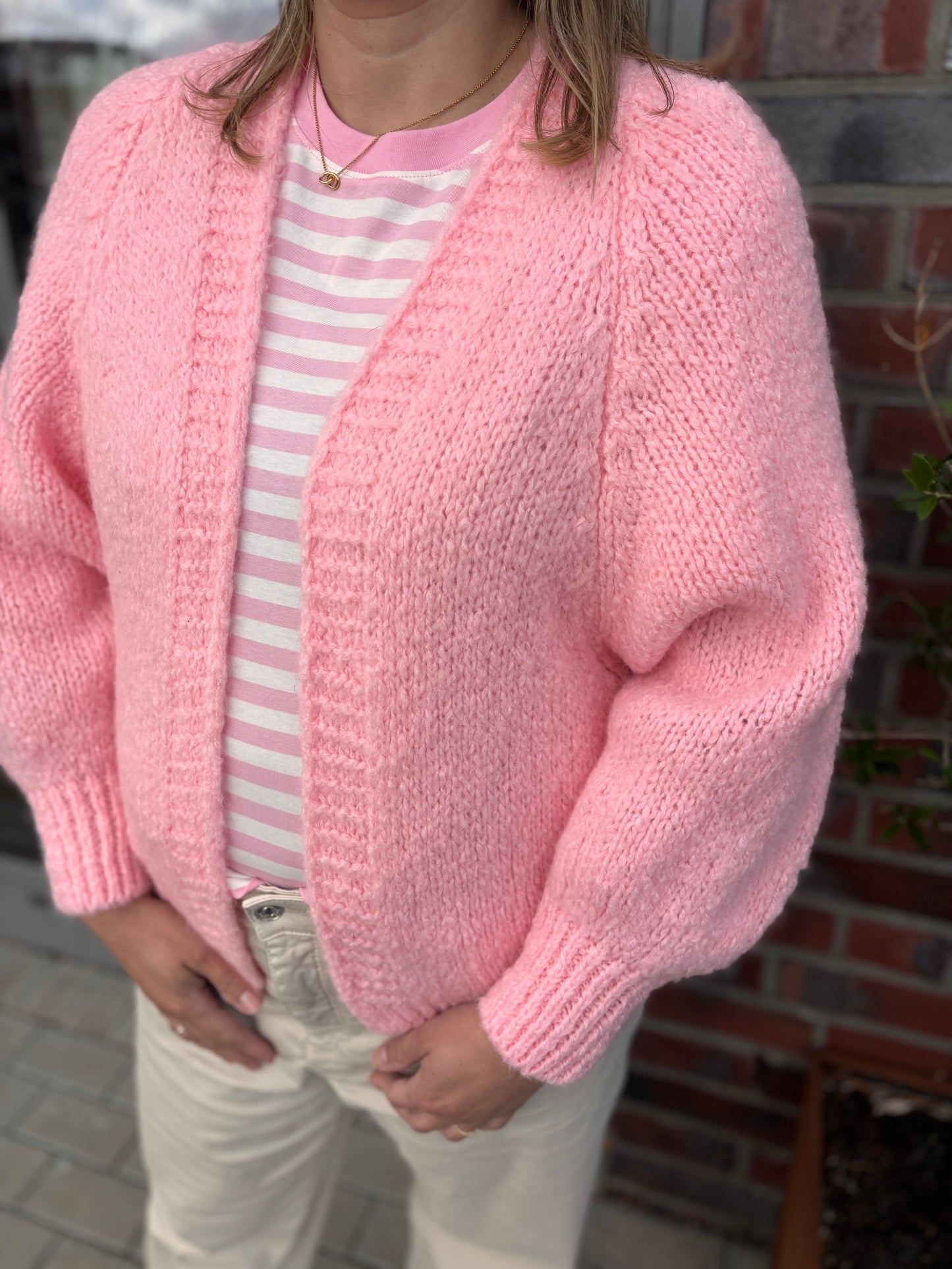 By Rosa - offene Strickjacke