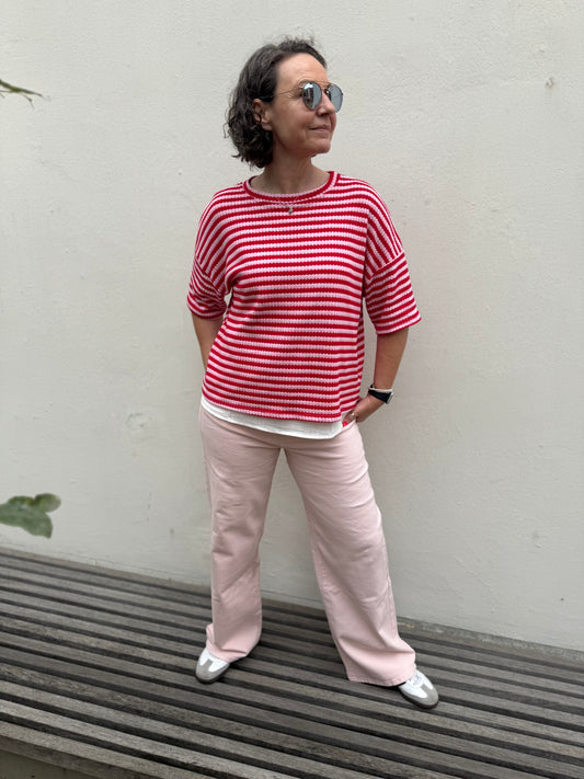 By Rosa - Strickshirt mit Streifen
