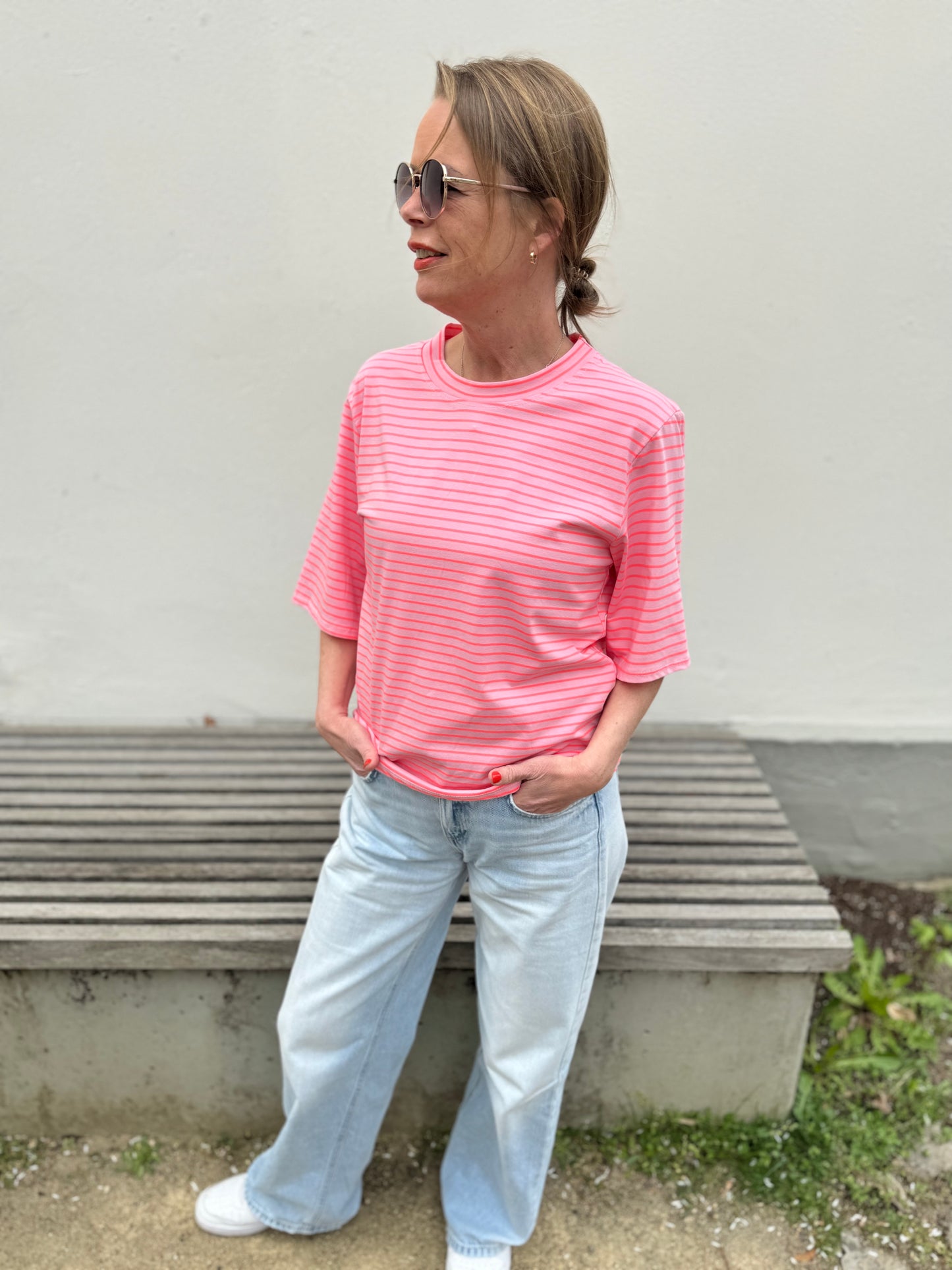 By Rosa - T-Shirt mit Streifen