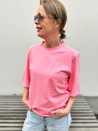 By Rosa - T-Shirt mit Streifen