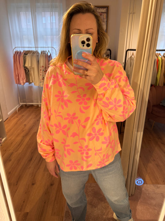 Sweatshirt - mit Motivprint Flowers