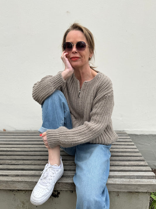 Strickjacke Bomberstyle