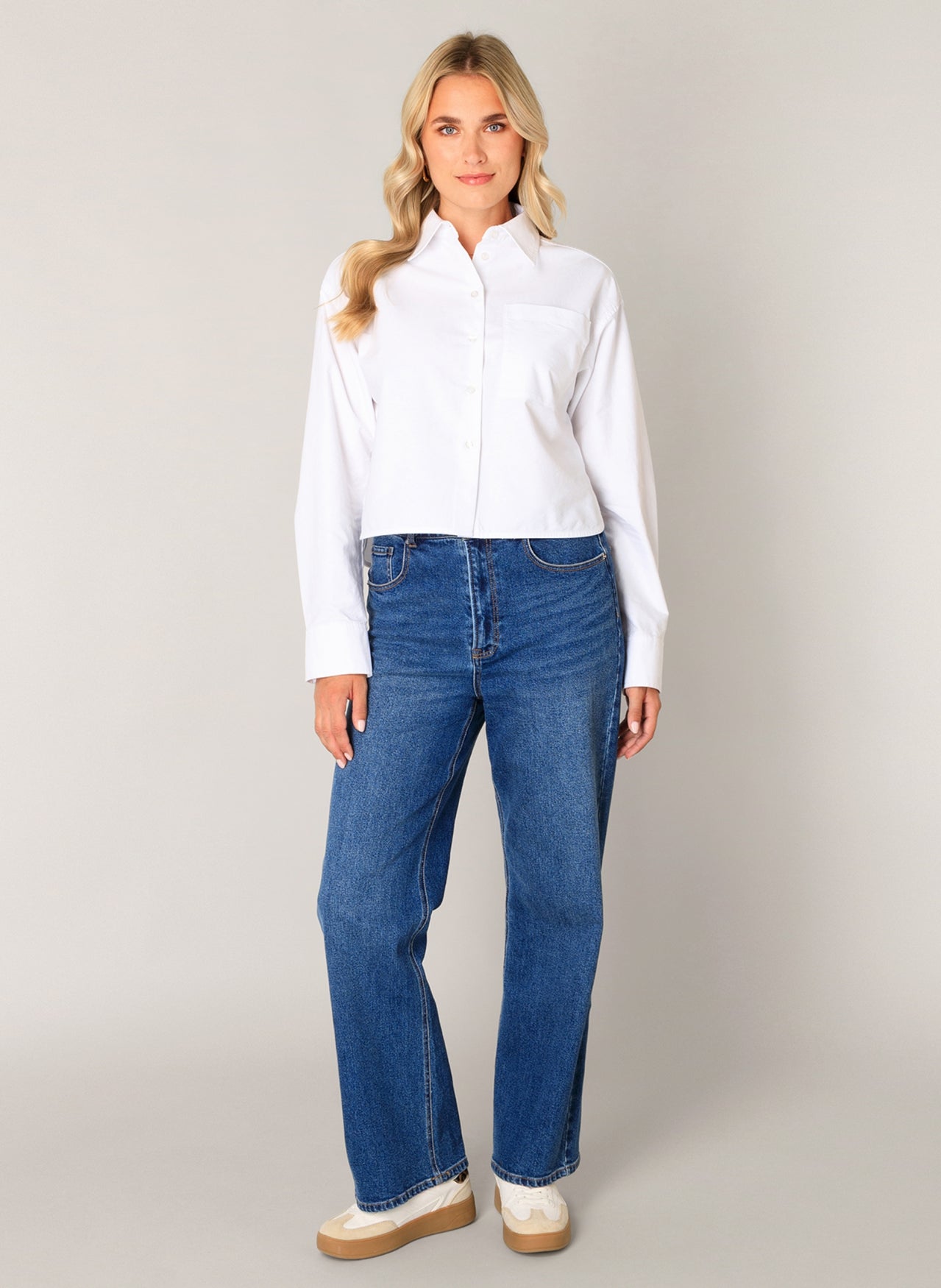 Base Level - verkürzte Bluse „Bea“ aus Baumwolle