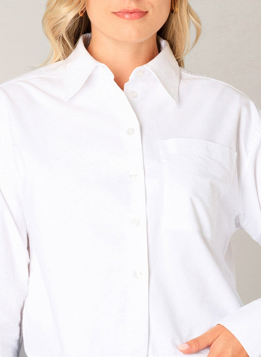 Base Level - verkürzte Bluse „Bea“ aus Baumwolle