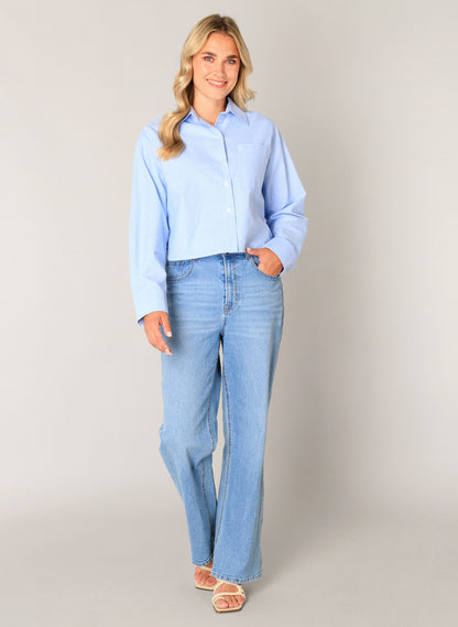 Base Level - verkürzte Bluse „Bea“ aus Baumwolle