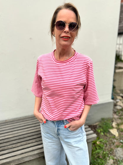By Rosa - T-Shirt mit Streifen