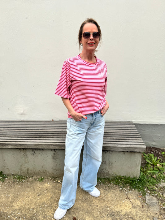 By Rosa - T-Shirt mit Streifen