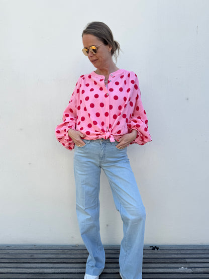 Musselinbluse "Dots“