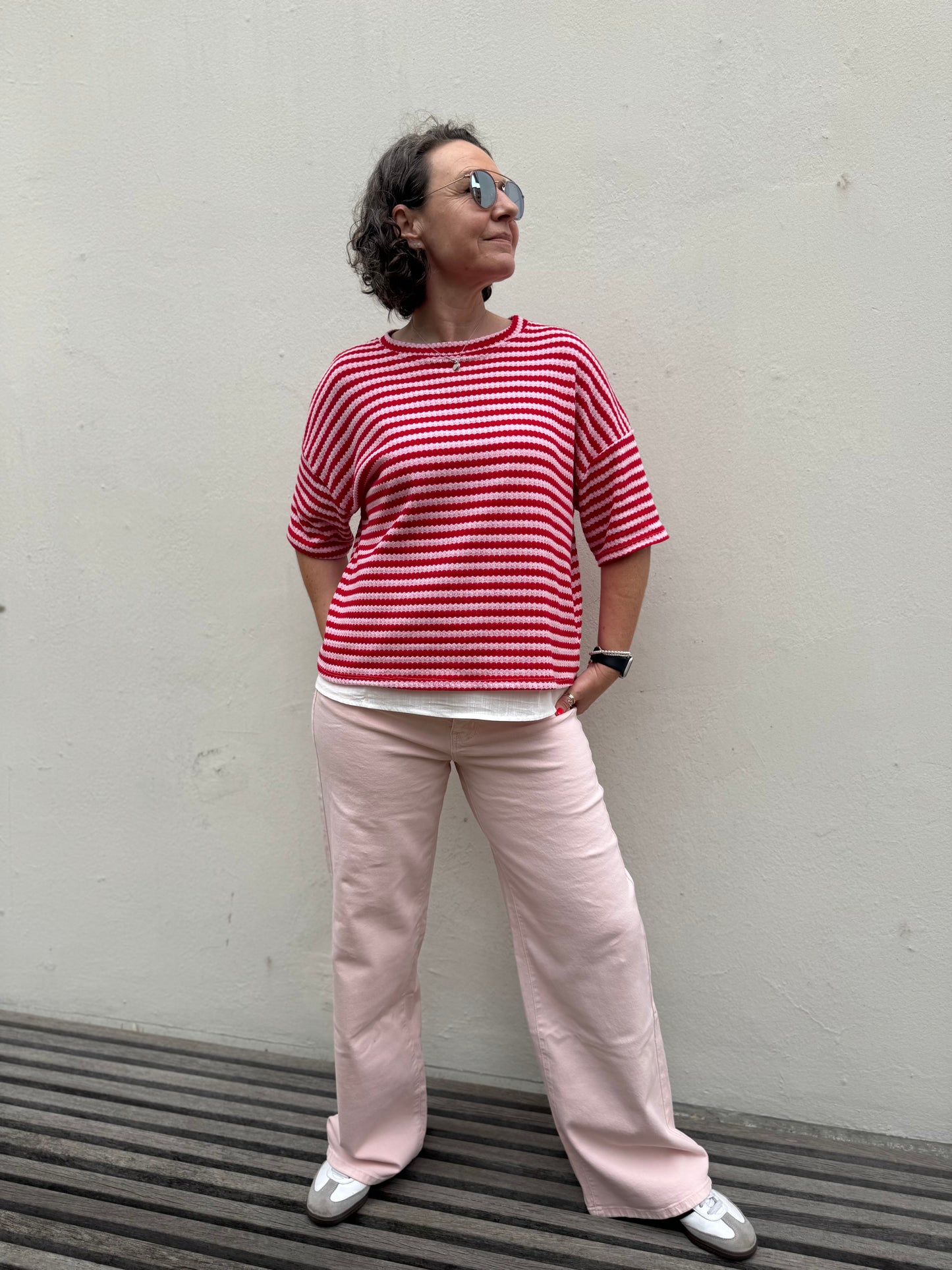 By Rosa - Strickshirt mit Streifen