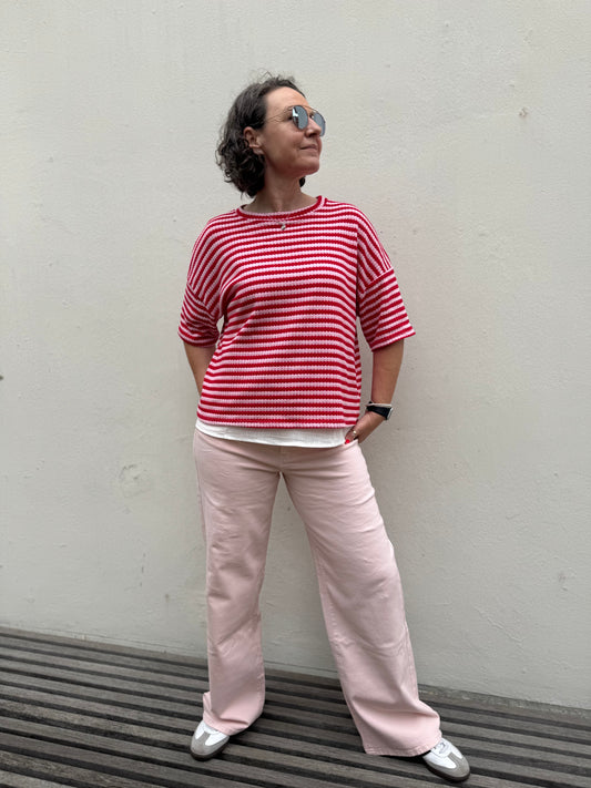 By Rosa - Strickshirt mit Streifen