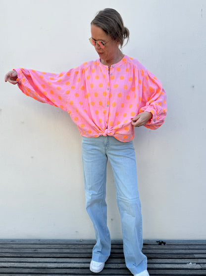 Musselinbluse "Dots“