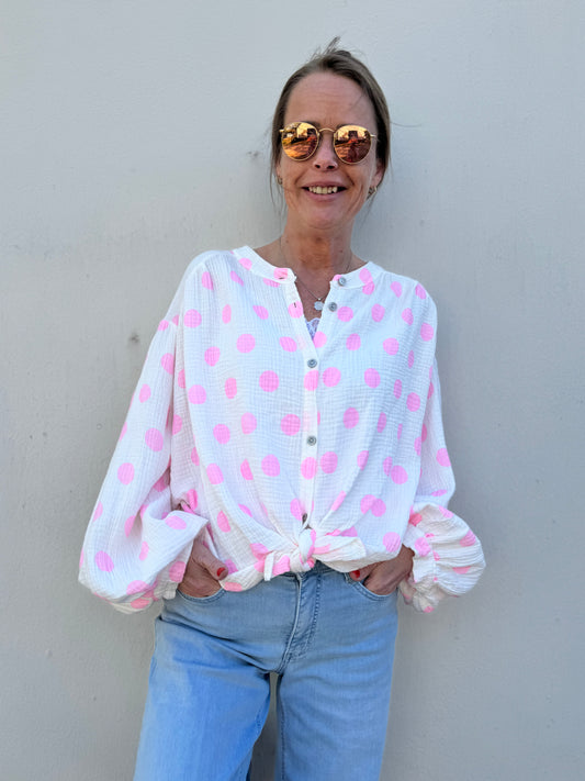 Musselinbluse "Dots“