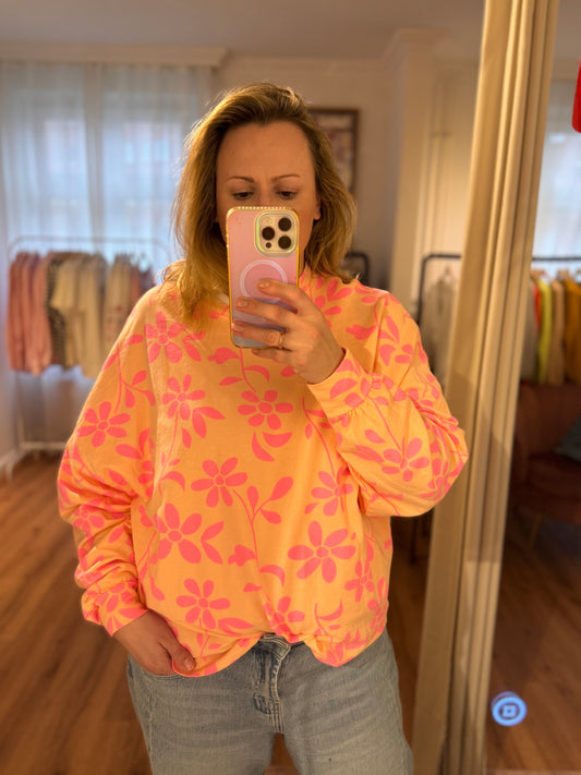 Sweatshirt - mit Motivprint Flowers