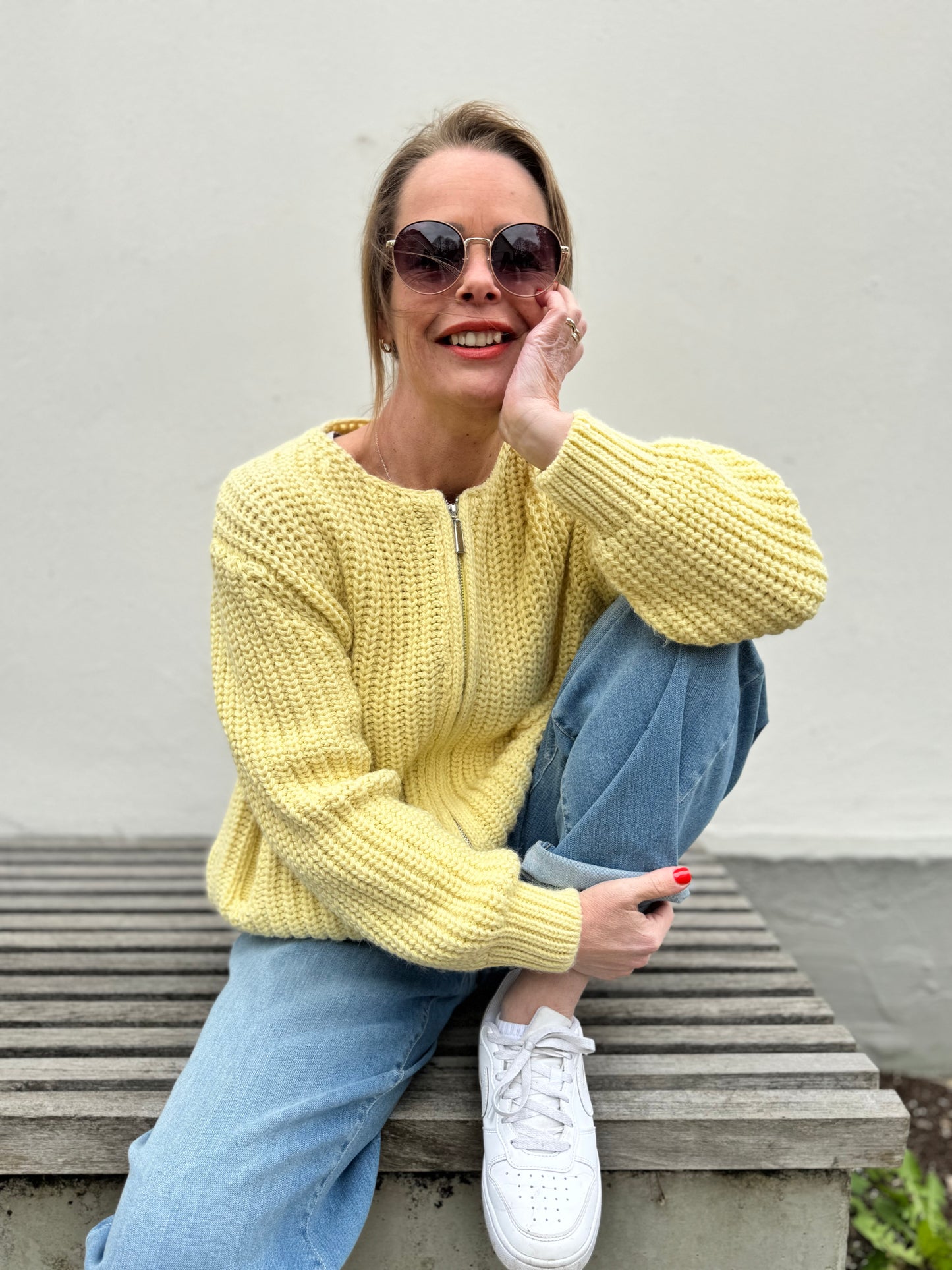 Strickjacke Bomberstyle