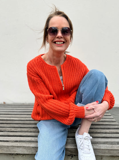 Strickjacke Bomberstyle