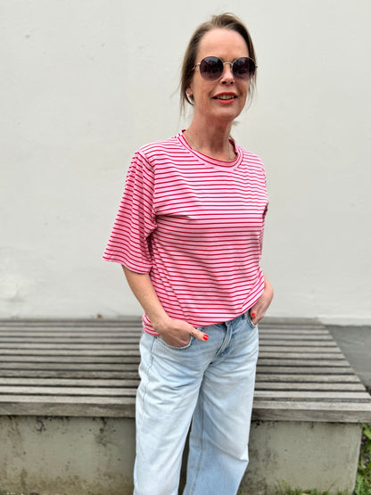 By Rosa - T-Shirt mit Streifen