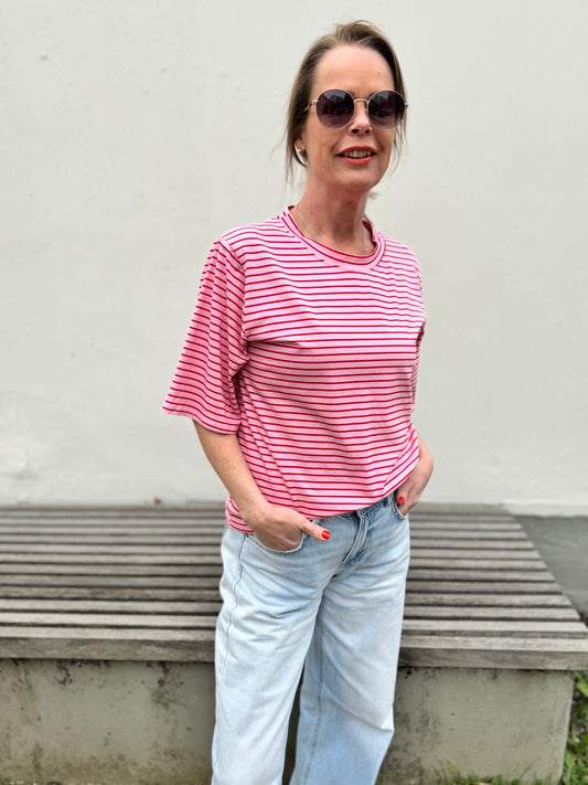 By Rosa - T-Shirt mit Streifen