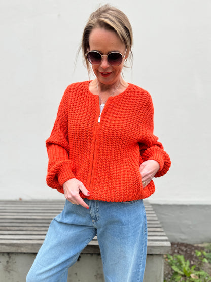 Strickjacke Bomberstyle