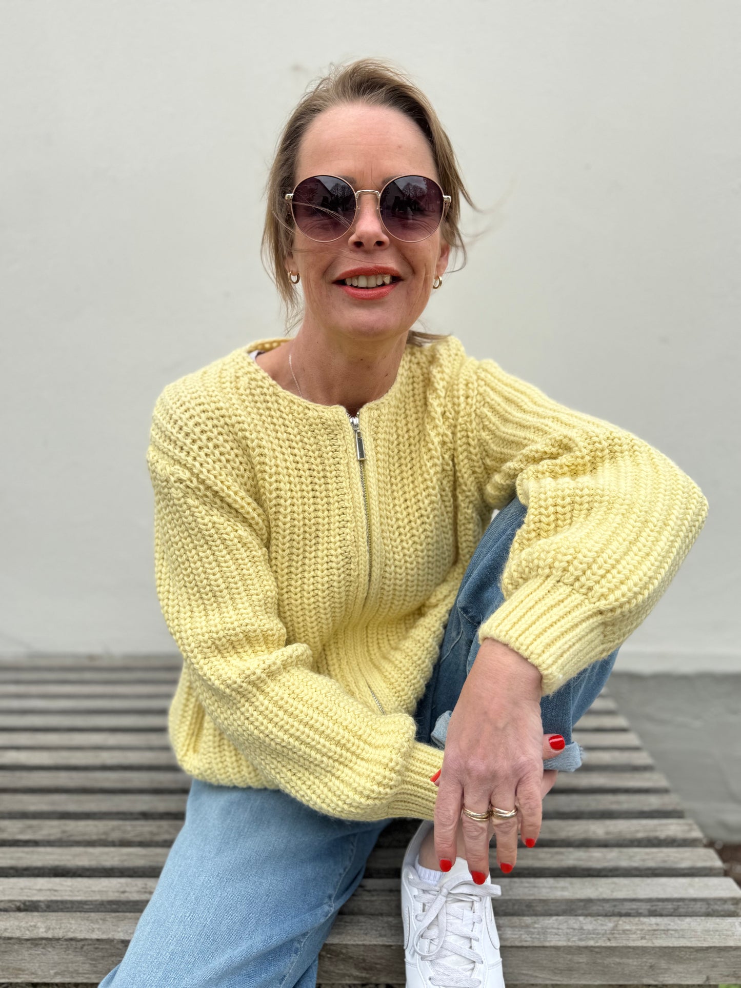 Strickjacke Bomberstyle