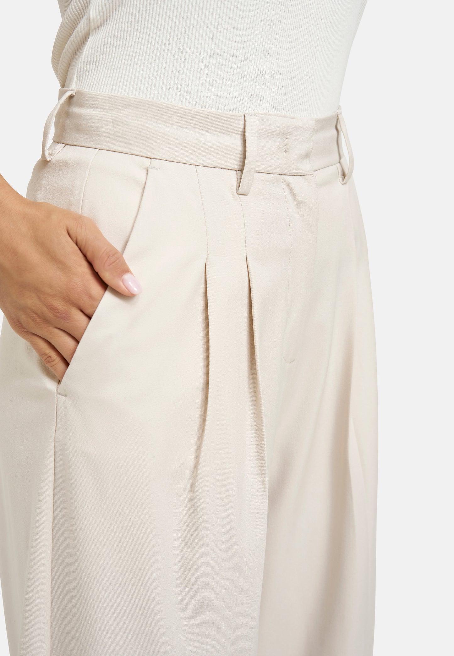 Smith&Soul Hose mit Bundfalte – verkürztes Bein & hoher Bund